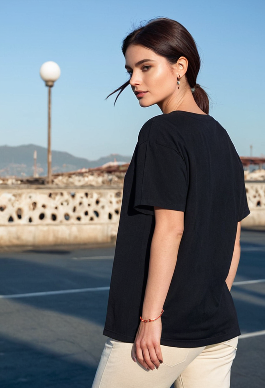 Modern Black Oversized T-shirt