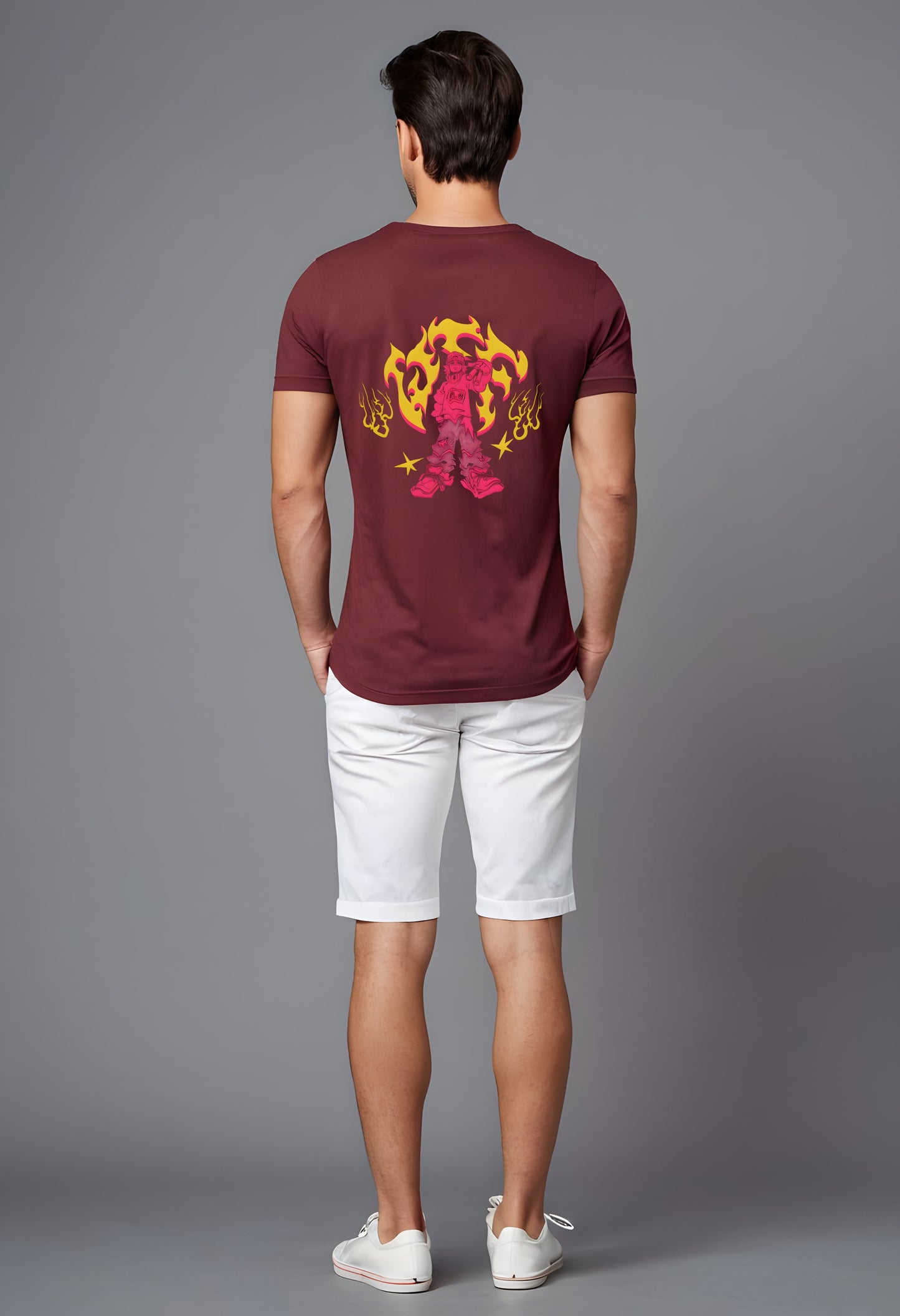 Modern Maroon Oversized T-shirt