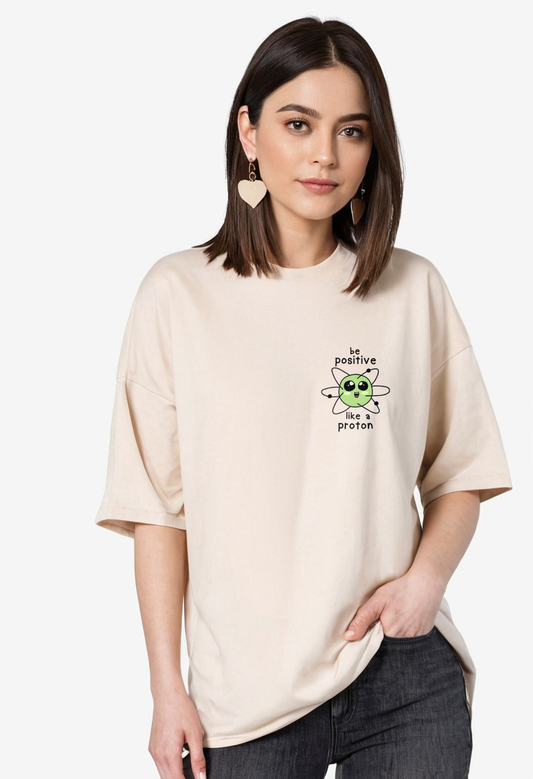 Stylish Cream Oversized T-shirt