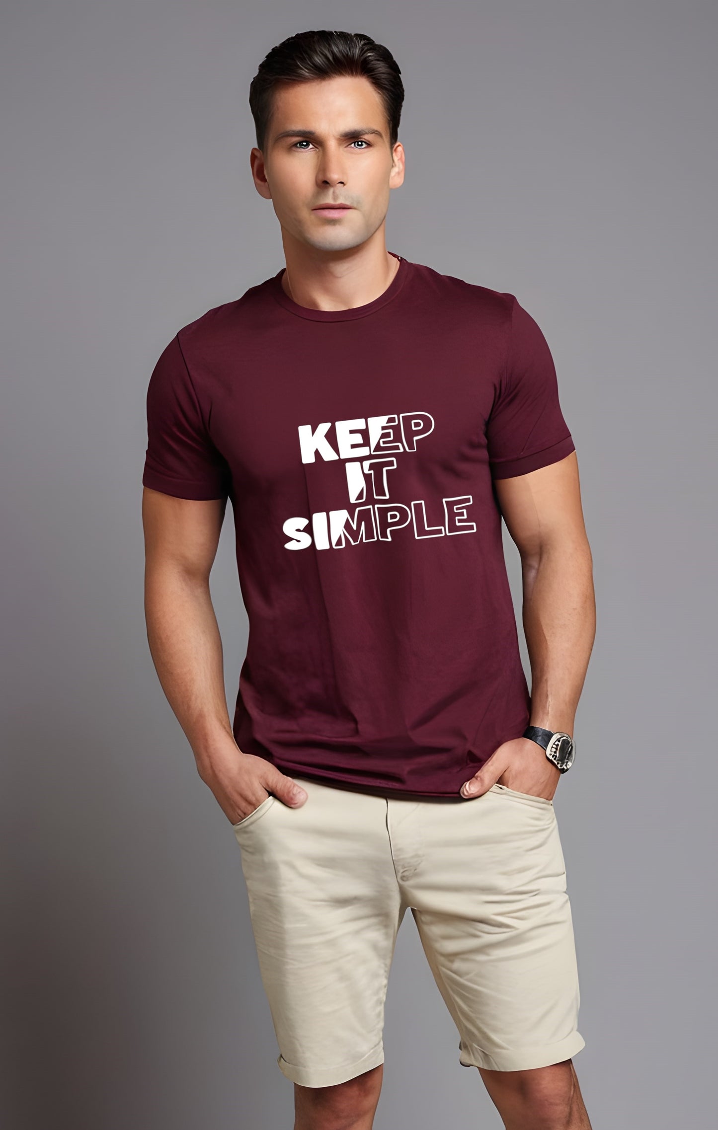 Modern Maroon Oversized T-shirt