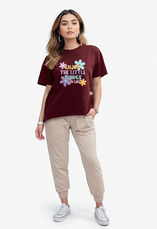 Premium Maroon Oversized T-shirt